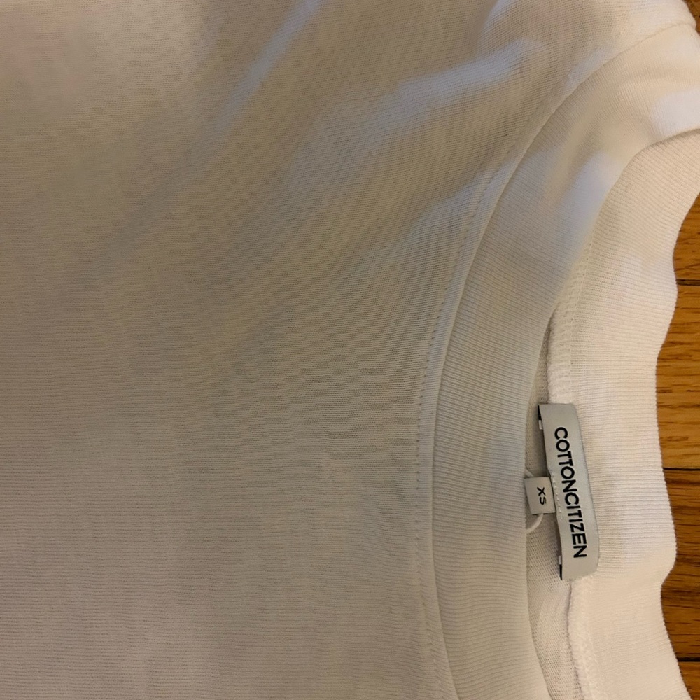 Cotton Citizen White Long Sleeve Crop Top - Picture 4 of 5